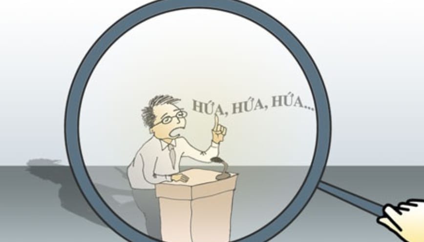 Ví dụ về việc sử dụng “hứa suông”