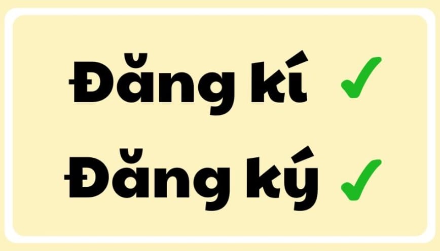 Đăng kí là cách viết thay cho đăng ký