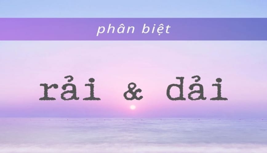 Hai từ có sự khác nhau về ý nghĩa
