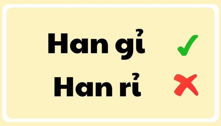 Han rỉ là từ viết sai chính tả