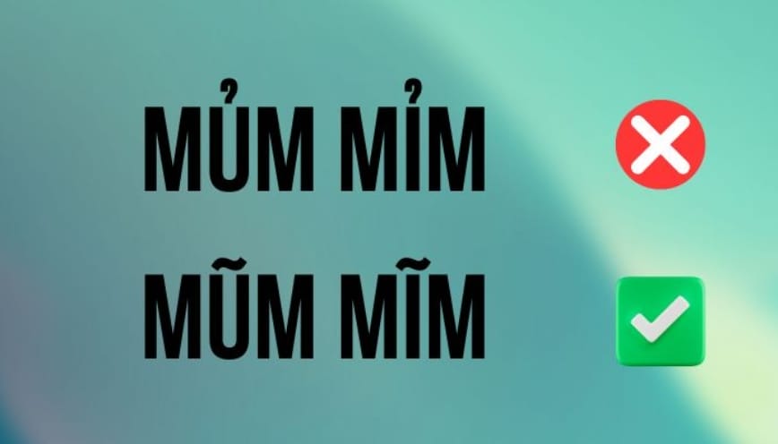 Mủm mỉm là từ không có nghĩa