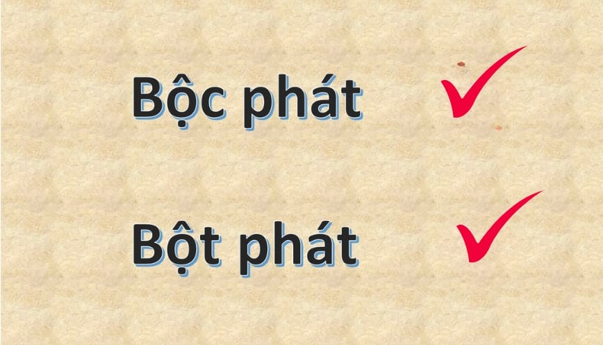 Ngữ cảnh sử dụng của hai từ khác nhau