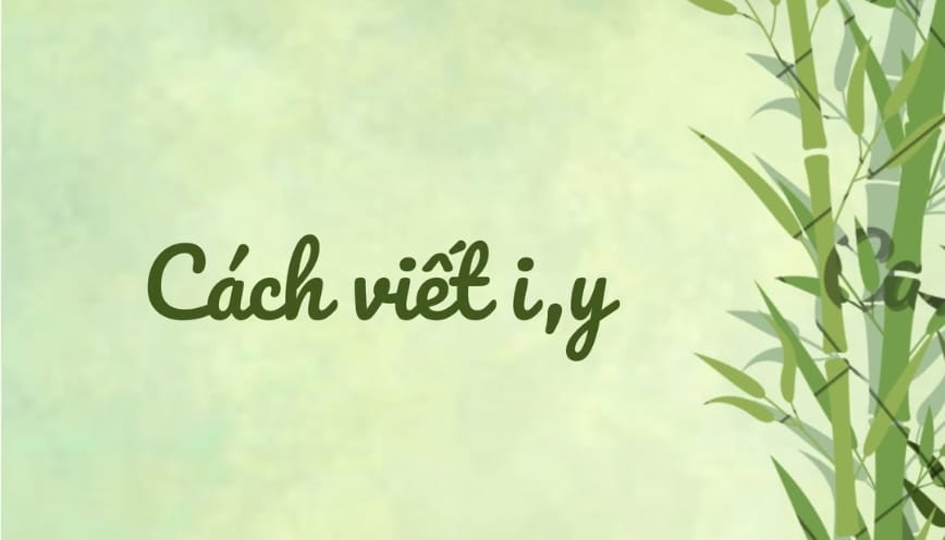 Quy định của Bộ Giáo dục và Đào tạo về cách dùng y, i