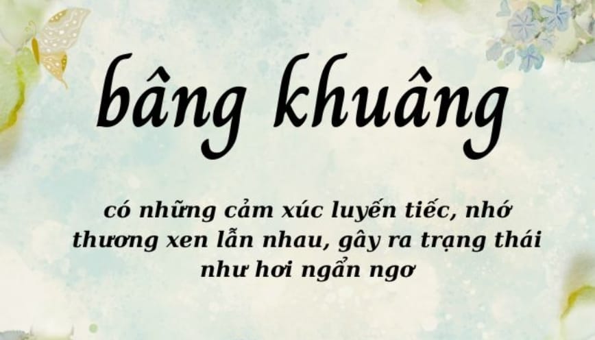 Sắc thái ý nghĩa của từ bâng khuâng