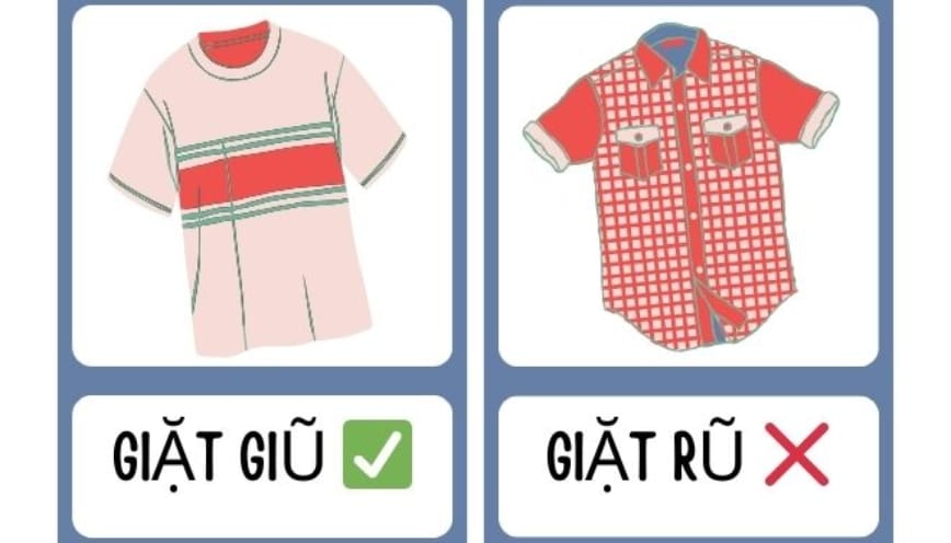 Từ “giặt rũ” không được chấp nhận sử dụng