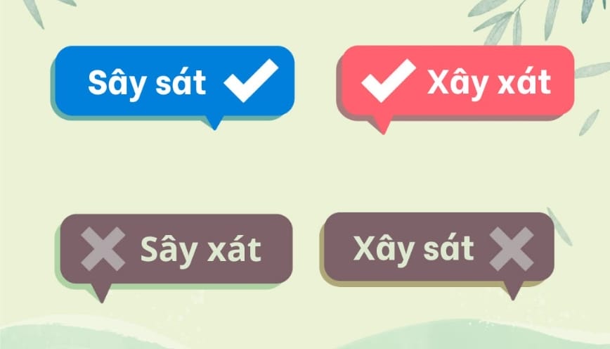 Từ “sây sát” và “xây xát” cùng tồn tại trong từ điển