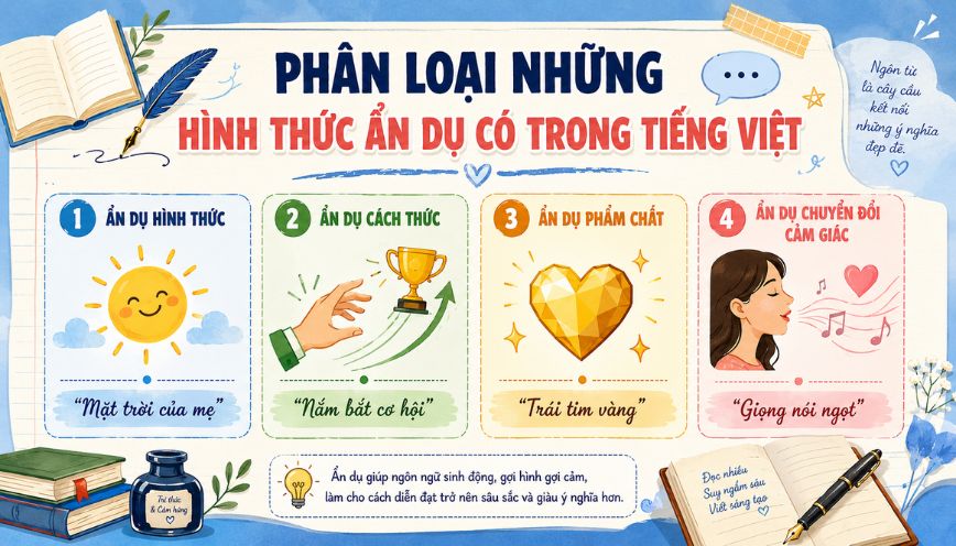 Phân loại những hình thức ẩn dụ có trong tiếng Việt