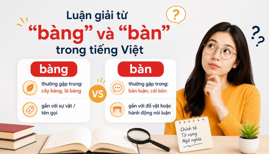 Luận giải từ “bàng” và “bàn” trong tiếng Việt