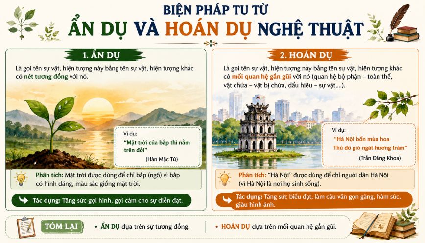 Biện pháp tu từ là ẩn dụ và hoán dụ nghệ thuật