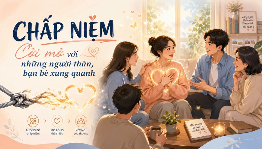 Cởi mở với những người thân, bạn bè xung quanh