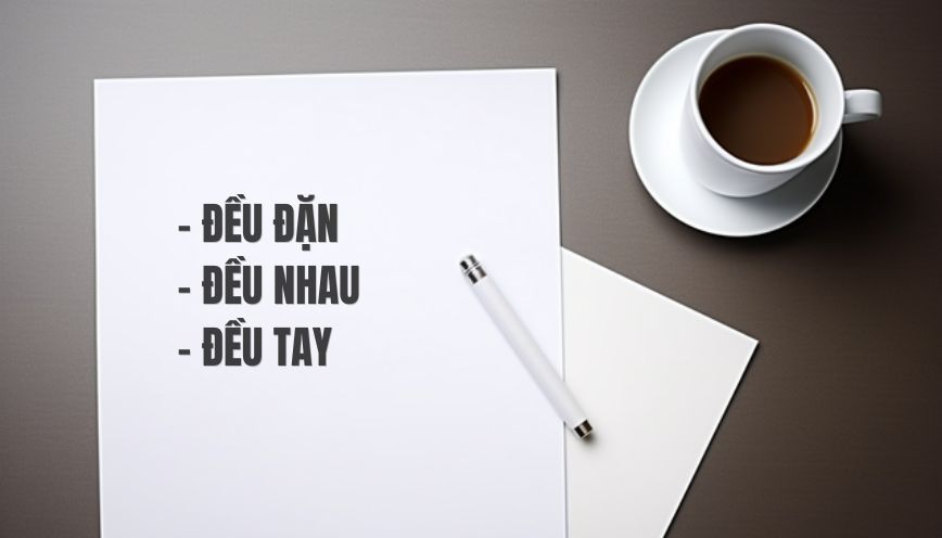Một số từ ghép quen thuộc với “đều”
