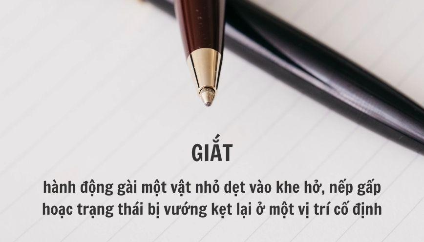Phân tích nghĩa cụ thể của từ “giắt”