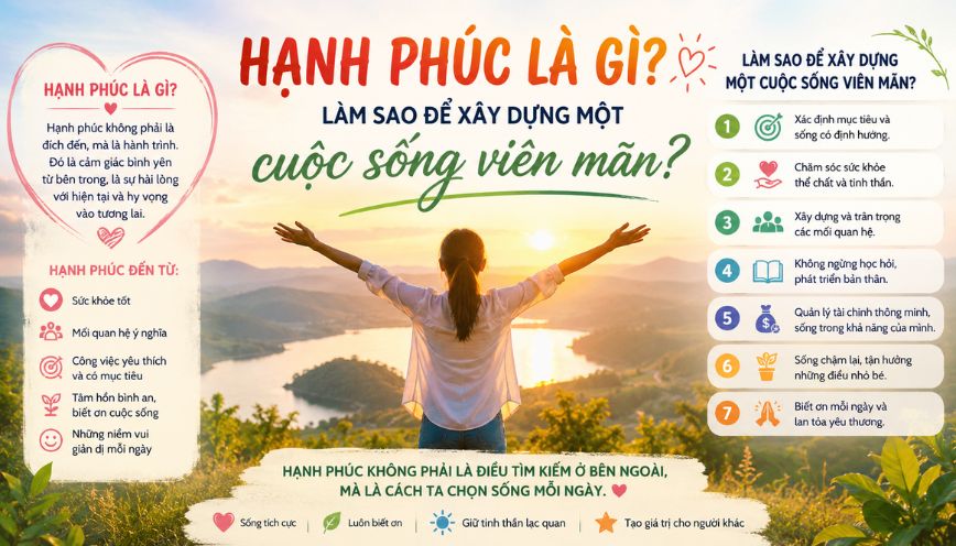 Hạnh phúc là gì? Làm sao để xây dựng một cuộc sống viên mãn?
