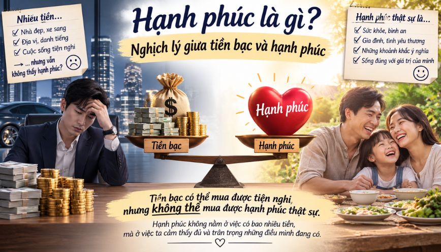 Nghịch lý giữa tiền bạc và hạnh phúc