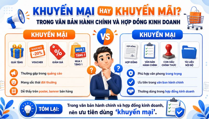 Trong các văn bản hành chính và hợp đồng kinh doanh