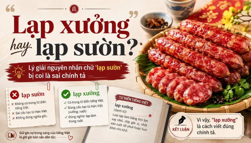 Lý giải nguyên nhân chữ lạp sườn bị coi là sai chính tả