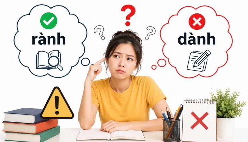 Lỗi chính tả mà nhiều người mắc phải giữa “rành” và “dành”