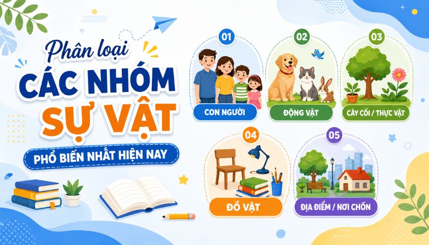 Phân loại các nhóm sự vật phổ biến nhất hiện nay