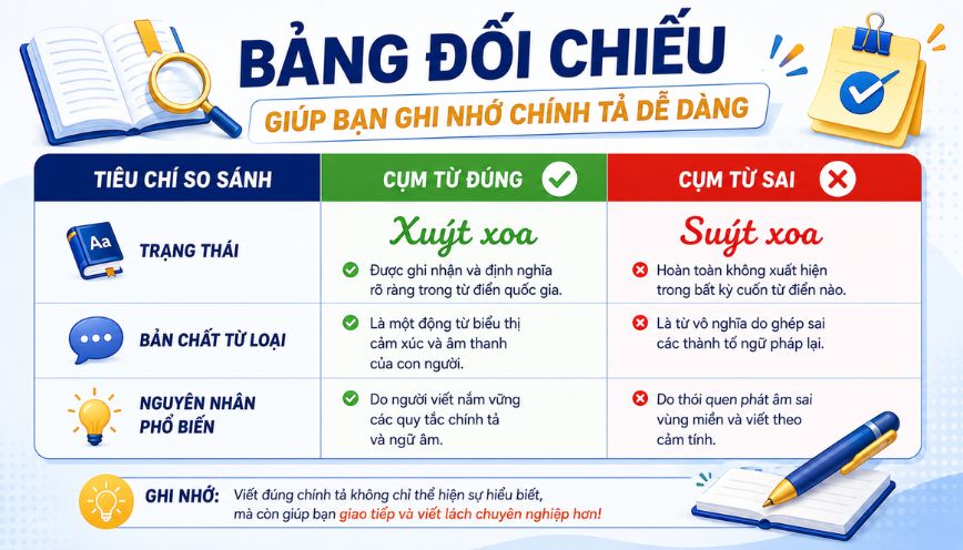 Bảng đối chiếu giúp bạn ghi nhớ chính tả dễ dàng