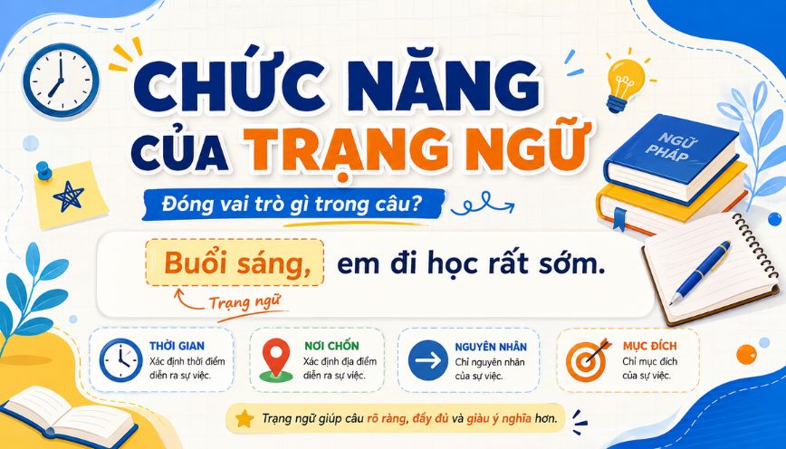 Chức năng của trạng ngữ đóng vai trò gì trong câu
