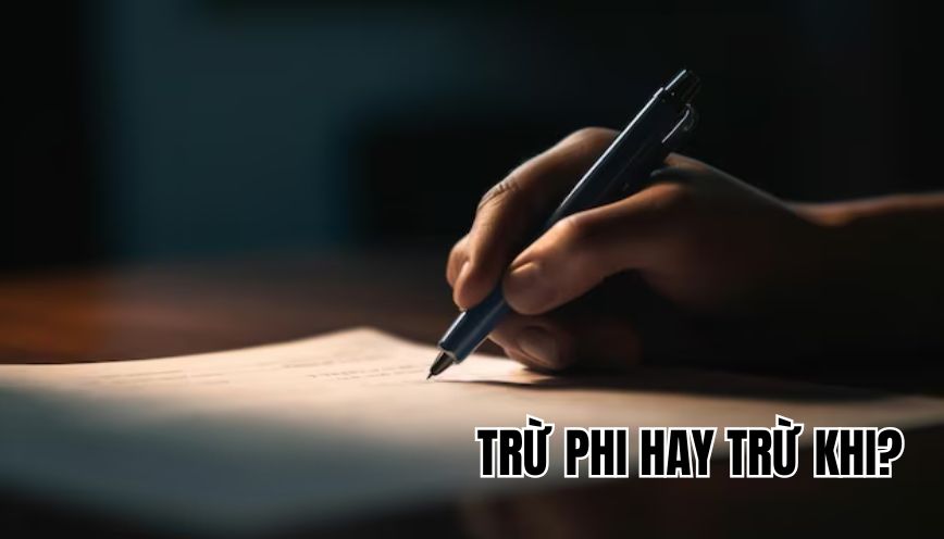 trừ phi hay trừ khi