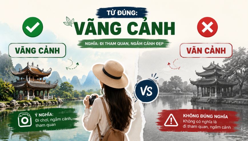 Từ còn lại không phải cách dùng đúng trong nghĩa tham quan