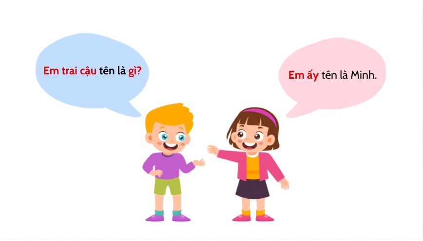 Chủ ngữ là đại từ thay thế cho đối tượng nhắc đến