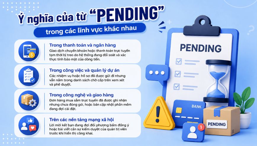 Ý nghĩa của từ “pending” trong các lĩnh vực khác nhau