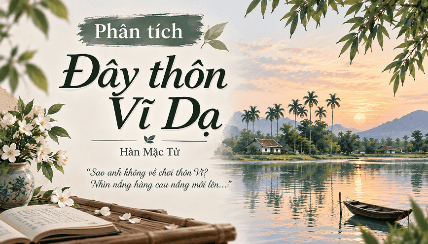 Dàn ý và văn mẫu phân tích tác phẩm Đây Thôn vĩ Dạ