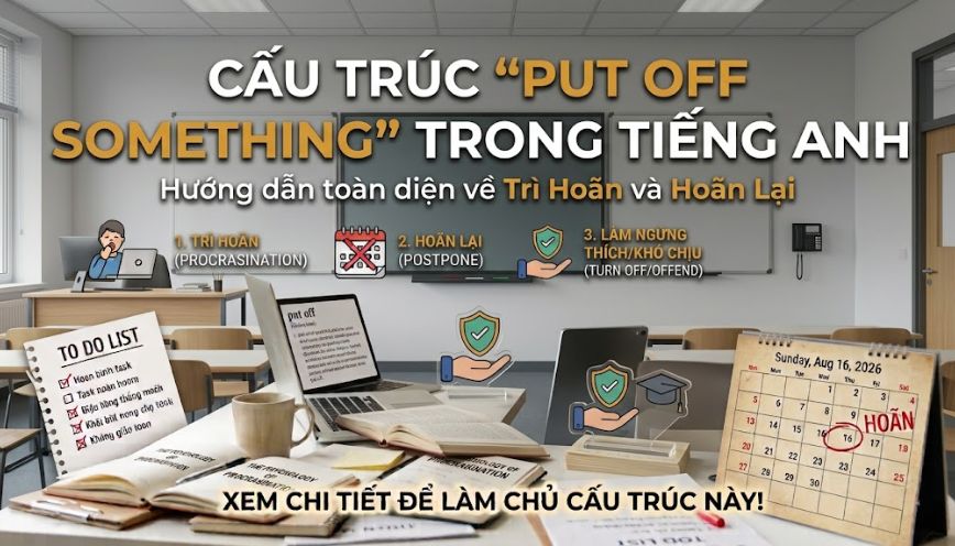Cấu trúc “put off something” trong tiếng Anh
