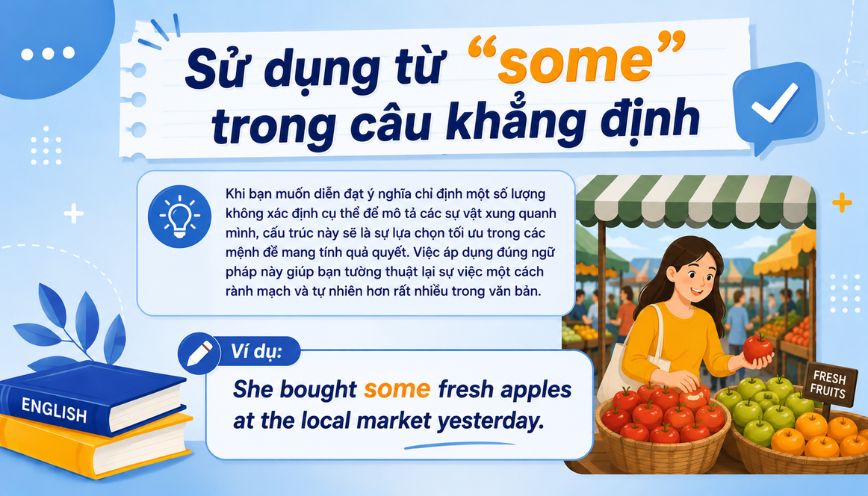 Sử dụng từ “some” trong câu khẳng định