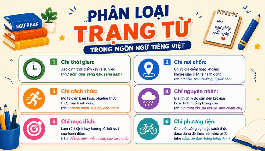 Phân loại trạng từ trong ngôn ngữ tiếng Việt