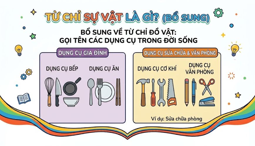 Từ chỉ đồ vật gọi tên các dụng cụ trong đời sống