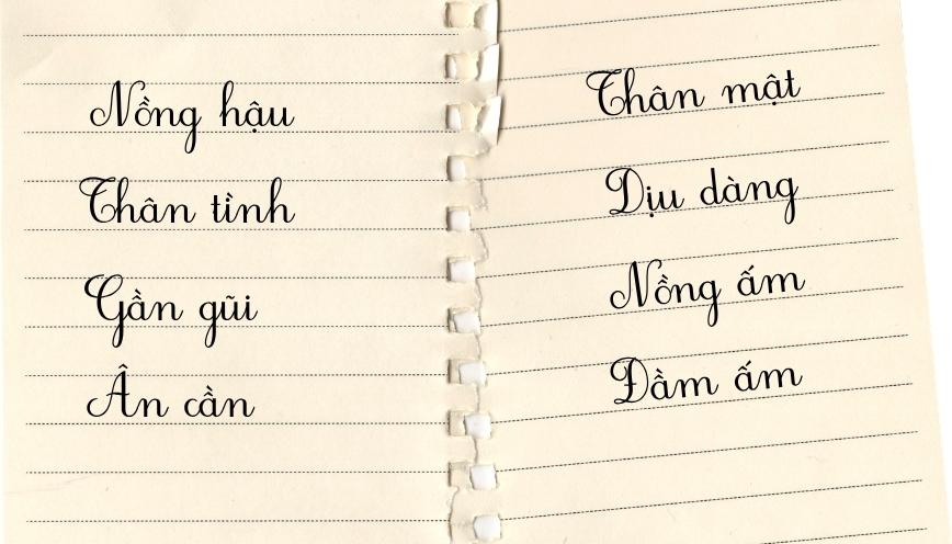 Các từ đồng nghĩa với ấm áp