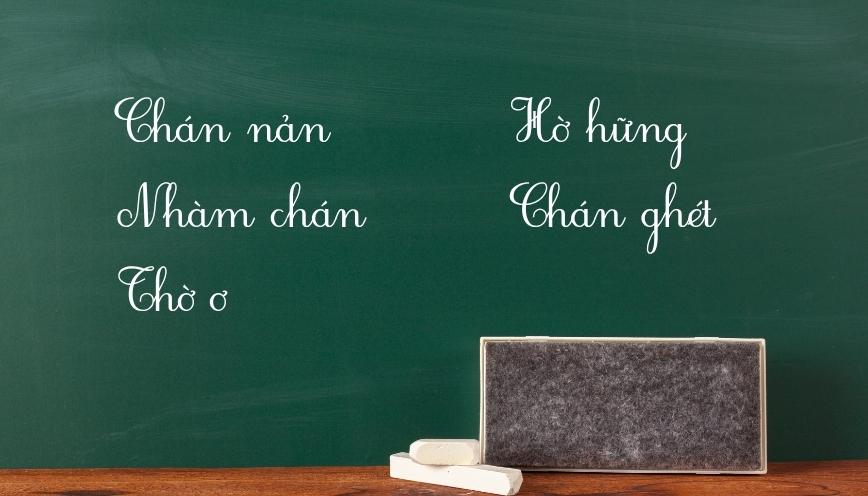 Từ trái nghĩa với “thích thú”