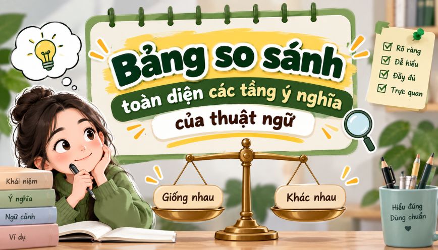 Bảng so sánh toàn diện các tầng ý nghĩa của thuật ngữ