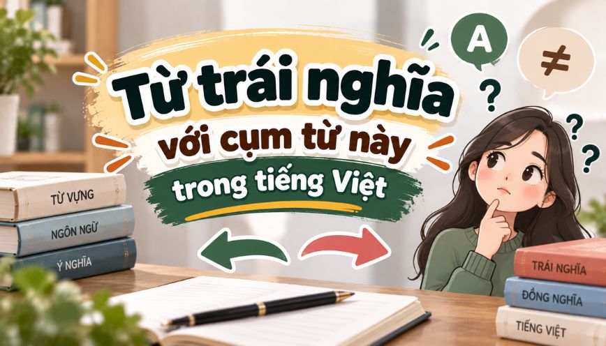 Từ trái nghĩa với cụm từ này trong tiếng Việt