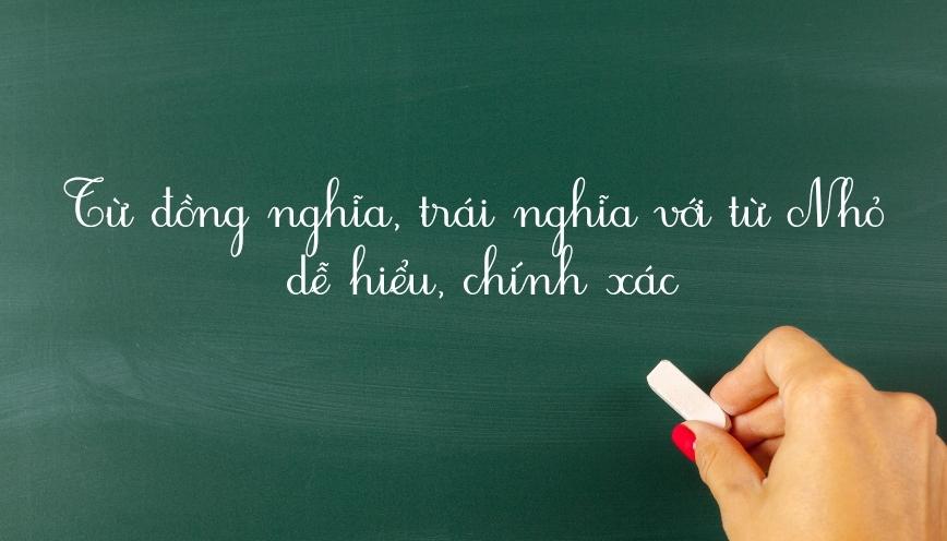 Từ đồng nghĩa, trái nghĩa với từ nhỏ dễ hiểu, chính xác