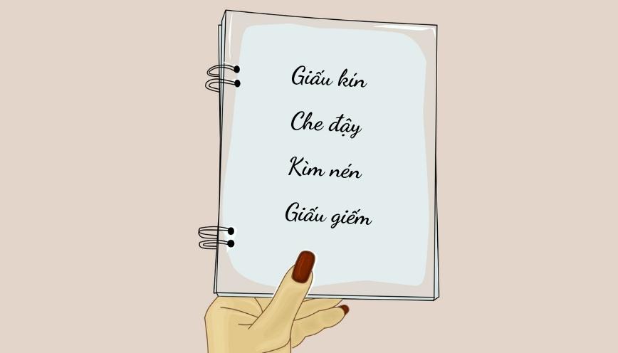 Từ trái nghĩa với thể hiện