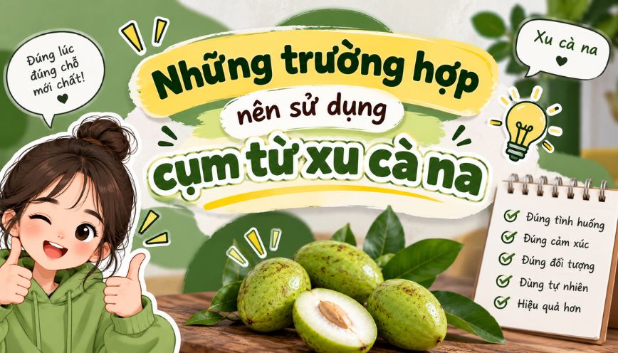 Những trường hợp nên sử dụng cụm từ xu cà na